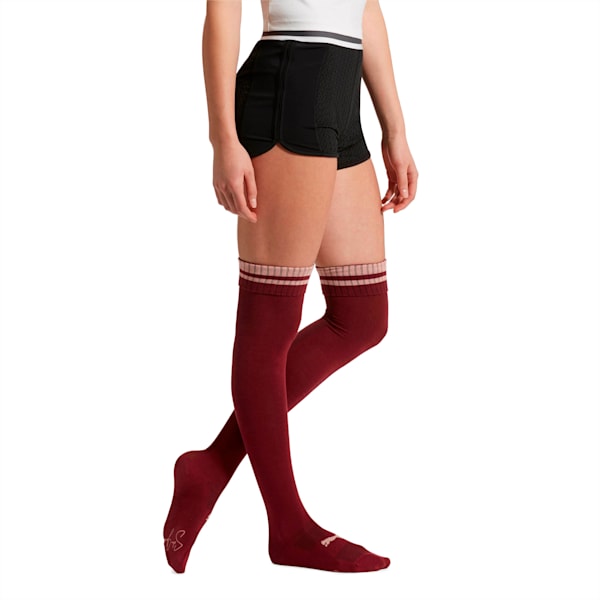 Women's Over-the-Knee Socks [1 Pair], BURGUNDY, extralarge